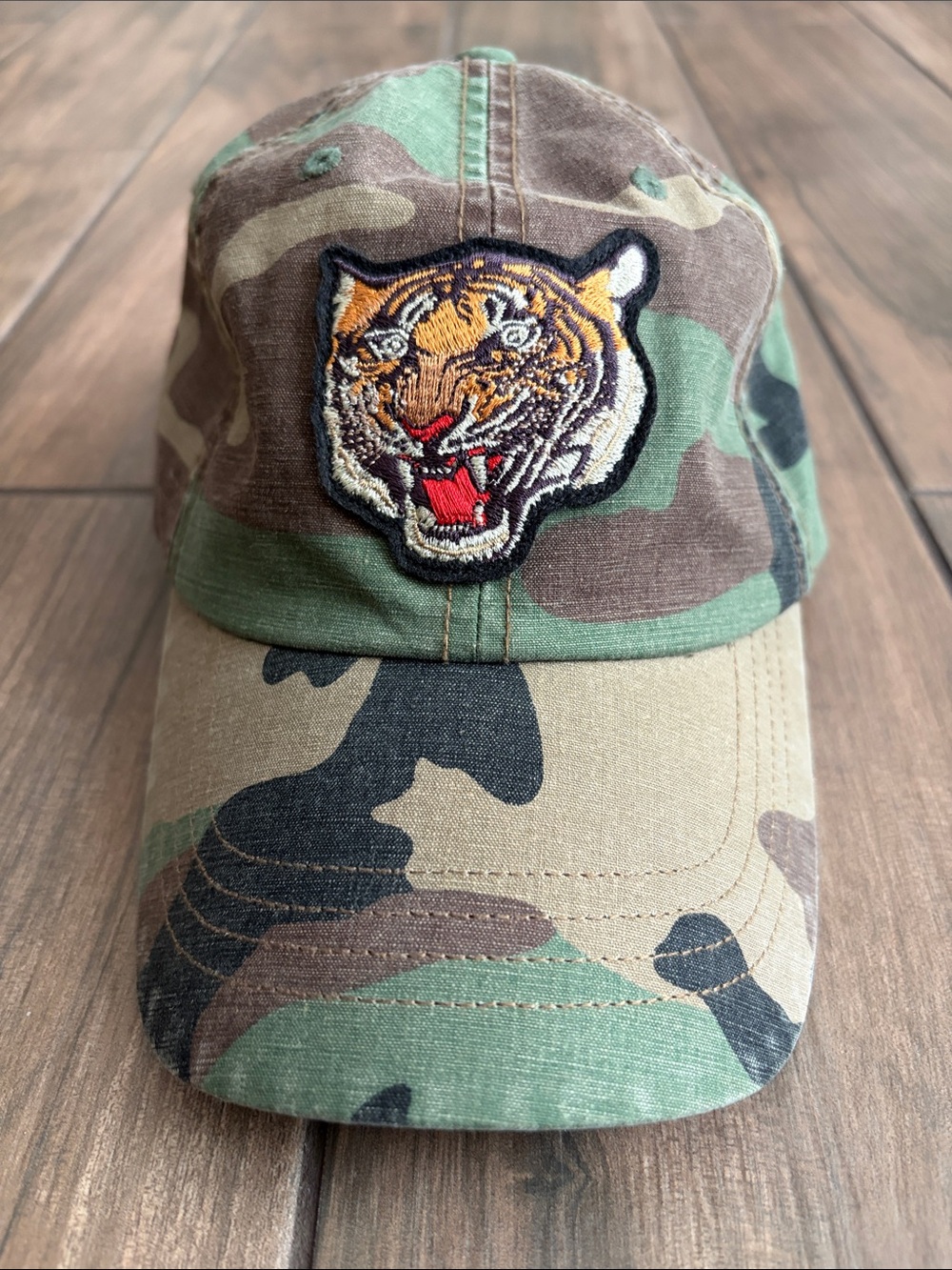 Polo by Ralph Lauren Camo Tiger Patch Hat - Green/Brown/Black